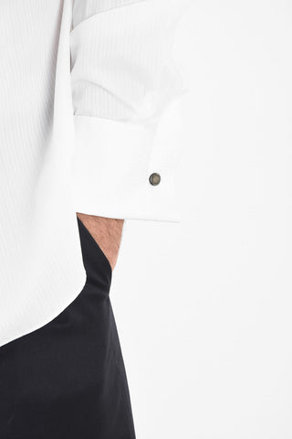 hairline striped classic collar Cufflink shirt