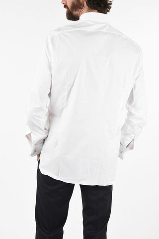 pin point spread collar cufflink shirt