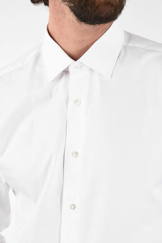 pin point spread collar cufflink shirt