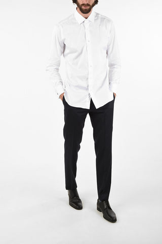 spread collar cufflink shirt
