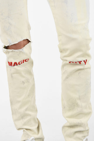 Jeans Slim Fit HOLT MAGIC CITY Lavaggio Acid 18cm