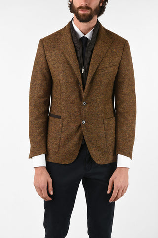 CC COLLECTION hopsack drop 6R center vent 3-button RIGHT blazer
