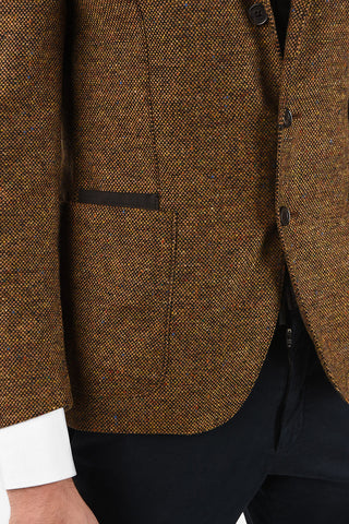 CC COLLECTION hopsack drop 6R center vent 3-button RIGHT blazer