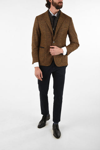 CC COLLECTION hopsack drop 6R center vent 3-button RIGHT blazer