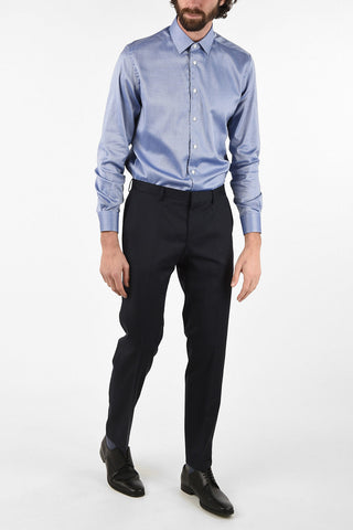 Virgin Wool GIBSON Pants With Hook Closure 