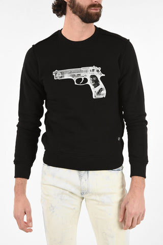 SIMON BARKER crew-neck sweatshirt with PUNK OF ENGLAND Print
