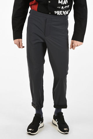 Drawstring Joggers With Ankle Touch Strap Closure