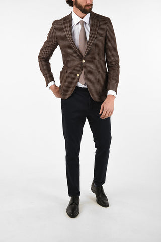 CC COLLECTION chcek drop 7R side vents 2-button REWARD blazer