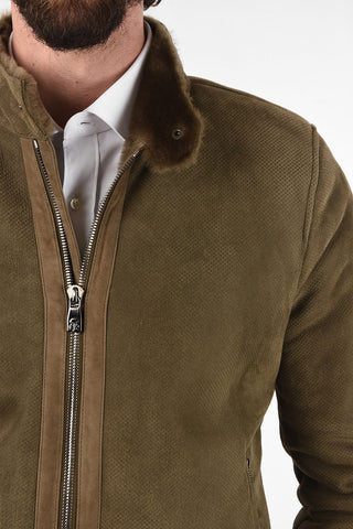 ID Suede Leather full zip MER MIC 019 outerwear jacket