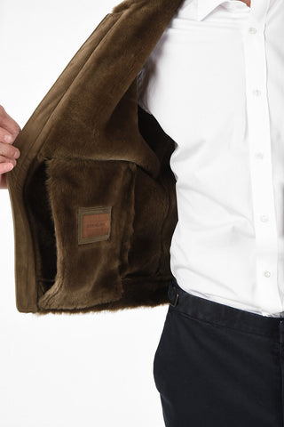ID Suede Leather full zip MER MIC 019 outerwear jacket