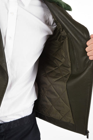 CC COLLECTION tumbled leather BUBLETTO CR biker jacket