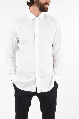 spread collar cufflink shirt