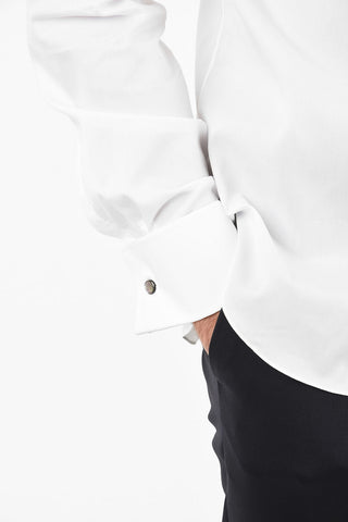 spread collar cufflink shirt