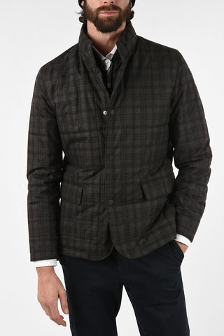 ID plaid drop 6R snap button Outdoor ROWER EKOSE jacket