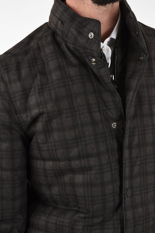 ID plaid drop 6R snap button Outdoor ROWER EKOSE jacket