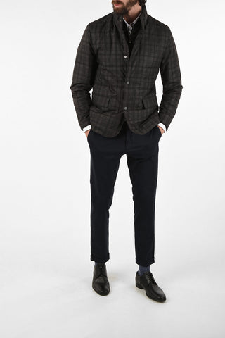 ID plaid drop 6R snap button Outdoor ROWER EKOSE jacket