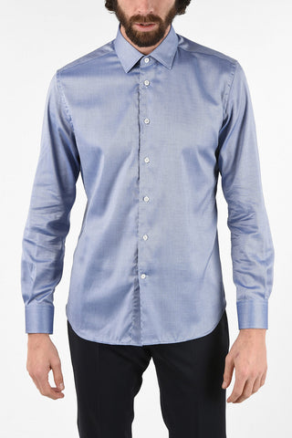 pin point spread collar shirt