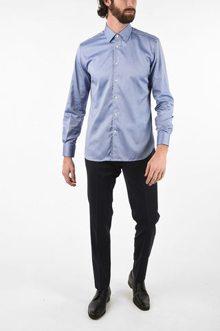 pin point spread collar shirt