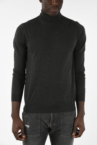 Cashmere and silk turtle-neck sweater