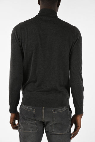 Cashmere and silk turtle-neck sweater