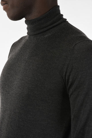 Cashmere and silk turtle-neck sweater