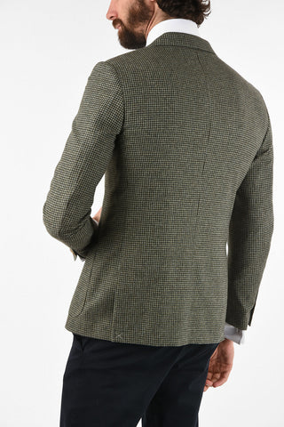 CC COLLECTION mini check REFINED drop 7R side vents 2-button blazer