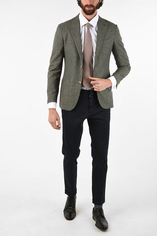CC COLLECTION mini check REFINED drop 7R side vents 2-button blazer