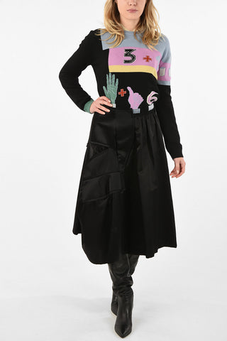 Satin bubble skirt
