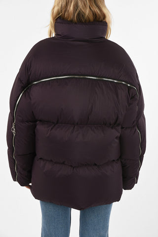 Destructured Down Jacket With Zip Closure