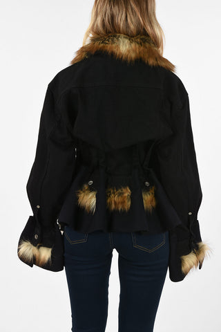 Unstructured Jacket with Faux Fur Applications
