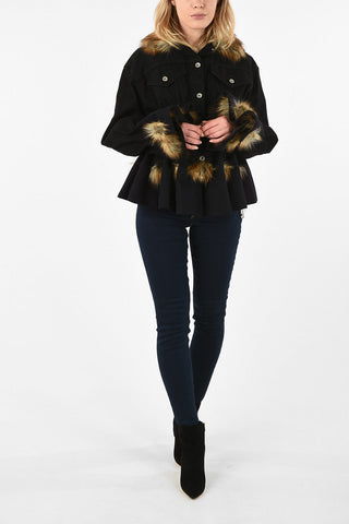 Unstructured Jacket with Faux Fur Applications