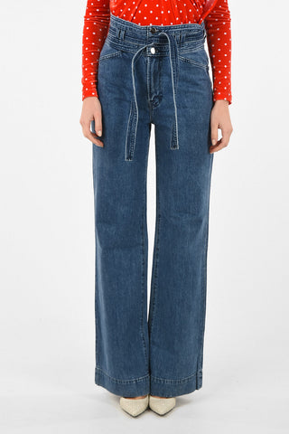 high-rise waist SUKEY bootcut jeans with belt