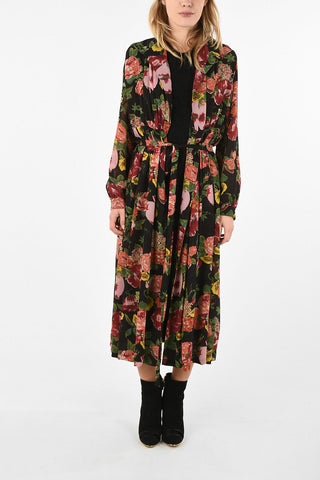 JUNYA WATANABE Floral Printed Double Layer midi dress
