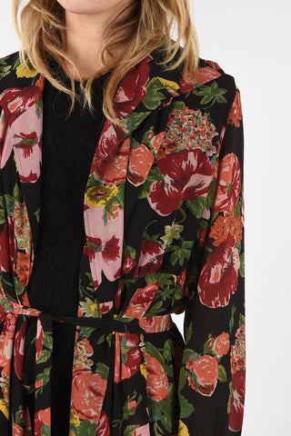 JUNYA WATANABE Floral Printed Double Layer midi dress