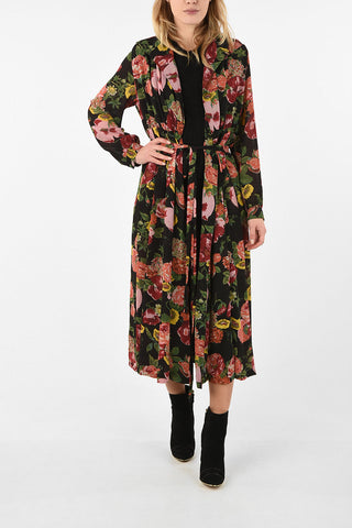 JUNYA WATANABE Floral Printed Double Layer midi dress