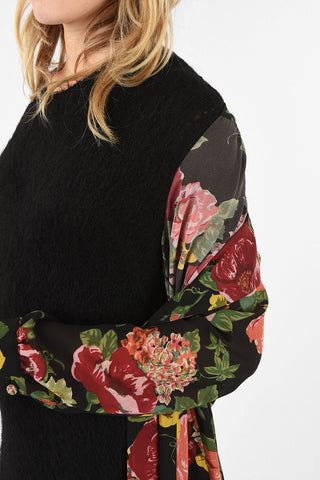 JUNYA WATANABE Floral Printed Double Layer midi dress