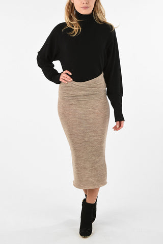 WORLDS END Wool Longuette Skirt