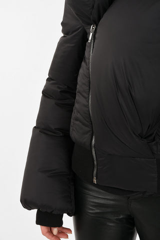 full zip DOLL BOMBER Cropped Down jacket
