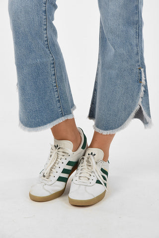 Frayed Hem Flared Jeans
