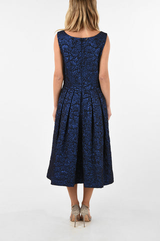 Brocade Dress with Front Pocket