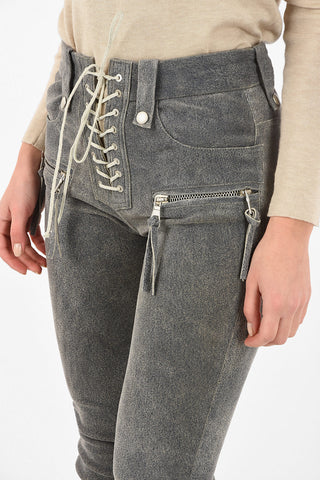leather skinny fit pants