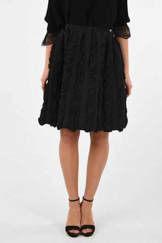 Ruched mini bubble skirt