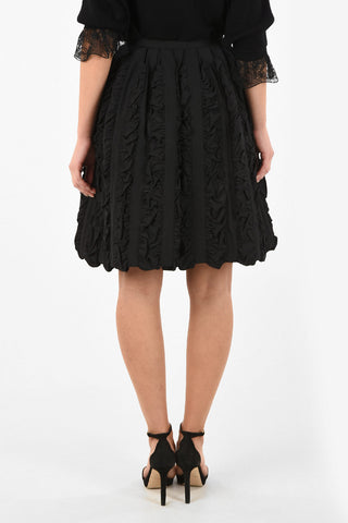 Ruched mini bubble skirt