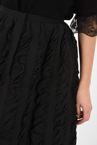 Ruched mini bubble skirt