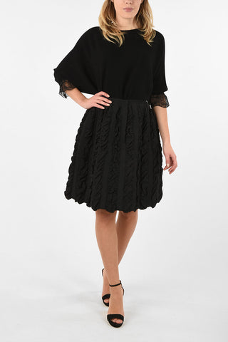 Ruched mini bubble skirt