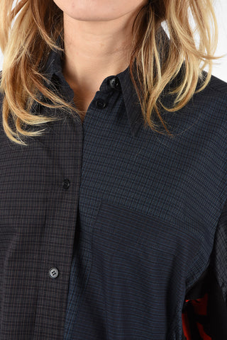 Maxi Camicia plaid con Bande Laterali LOVE IS LOVE
