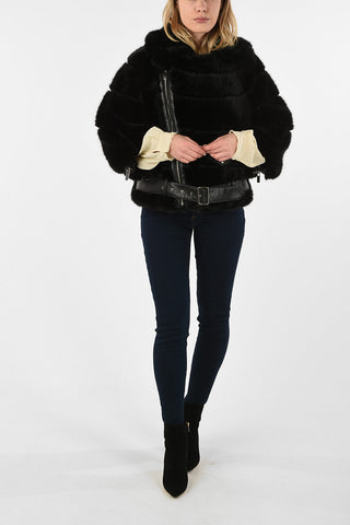 NOIR KEI NINOMIYA Faux Fur Biker Jacket