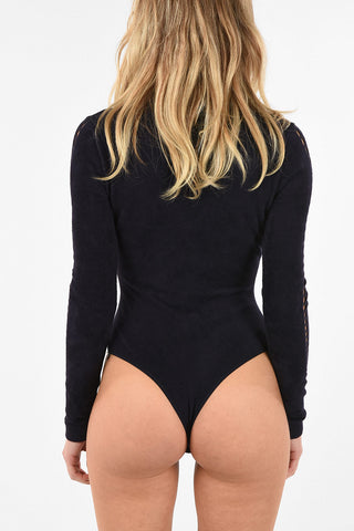 Chenille V Neck Bodysuit