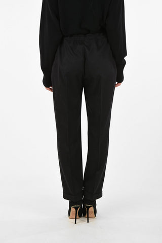 Stretchy Cotton Pants With Drawstring