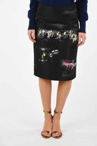 High Waist Mini Skirt with AUDRE CLUB KIDS Print